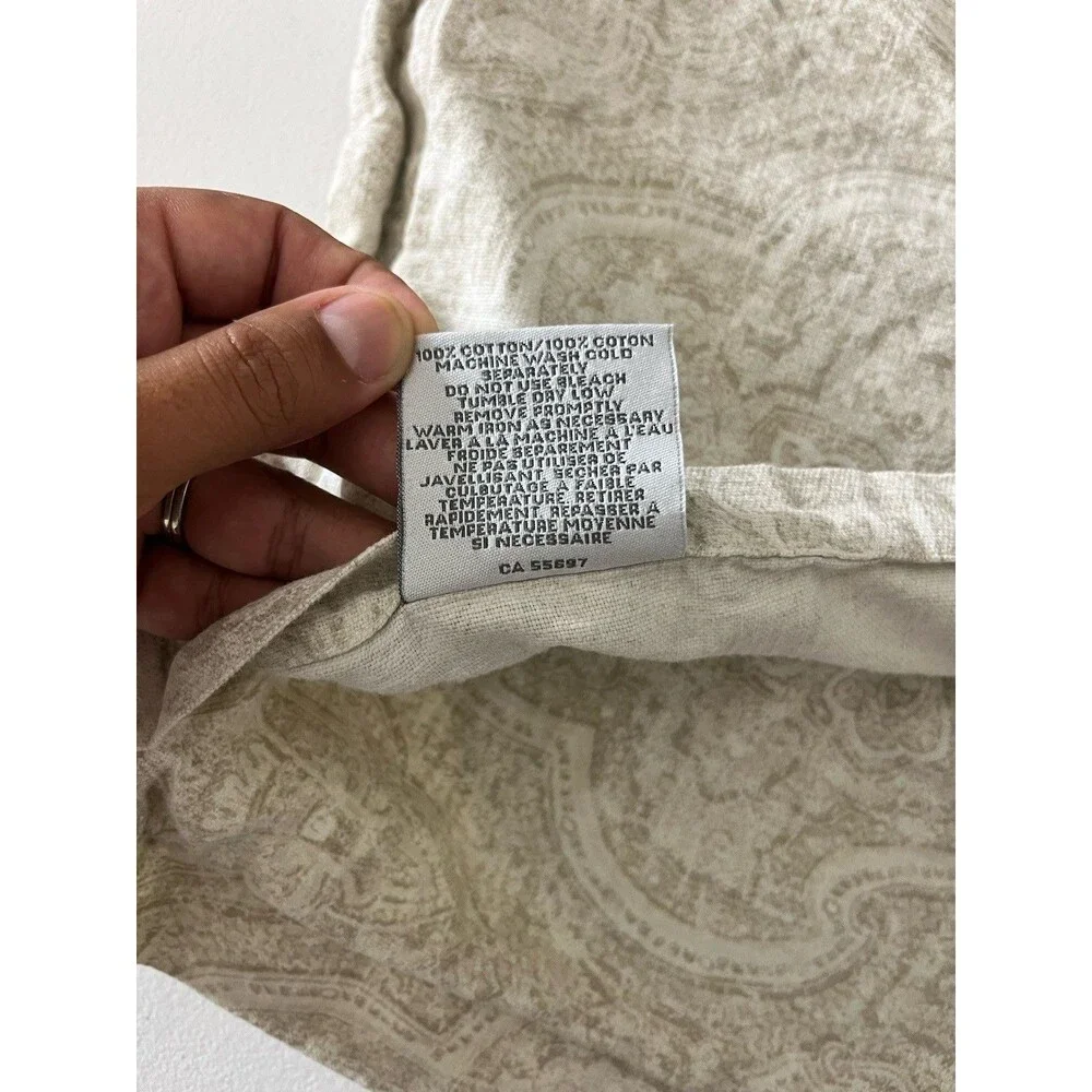 Restoration Hardware RH Italian Block Print Paisley King Pillow Shams Set 2